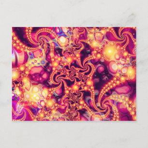 Fallande inom(varm)- Psykedelisk Fractal Abstrakt Vykort