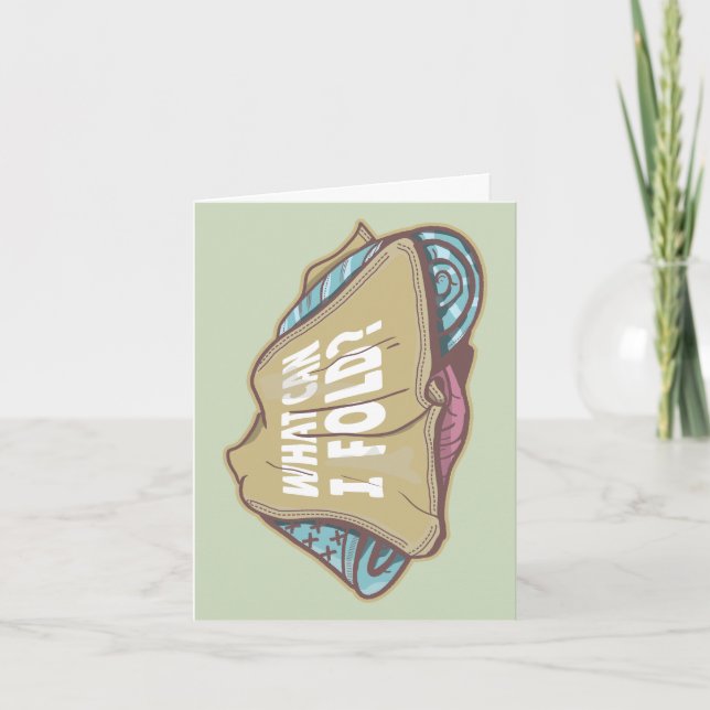 Fällande kläder, tvätt-dagen kort (Framsida)