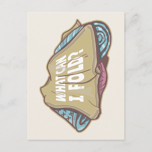 Fällande kläder, tvätt-dagen vykort (Framsida)