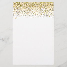 Fallande konfetti Guld Glitter Brevpapper