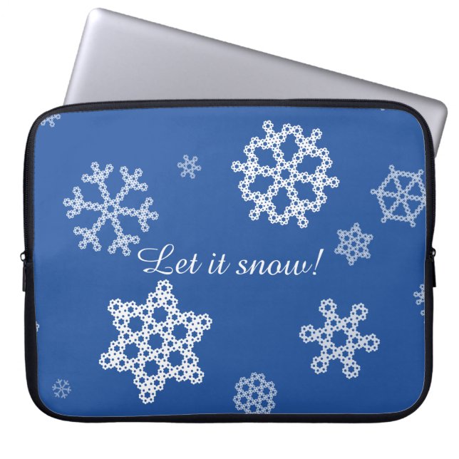Fallande laptop sleeve för snöflingor (Framsidan)