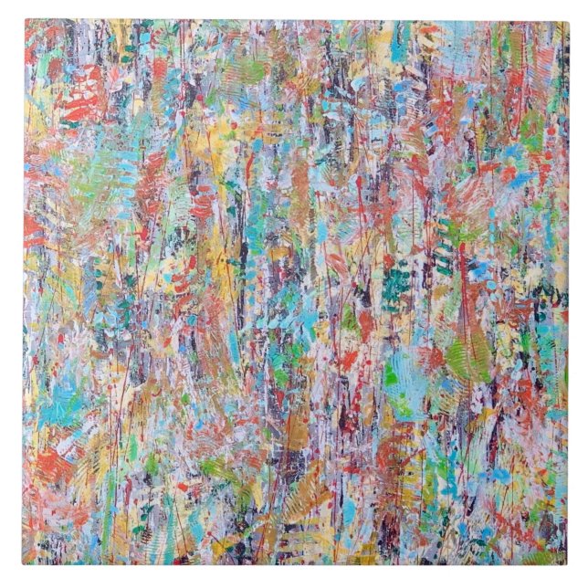 Fallande Löv 6 x 6 keramiskt plattor Kakelplatta (Framsidan)