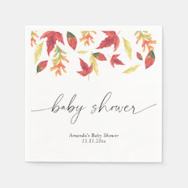 Fallande löv Baby Shower Pappersservett