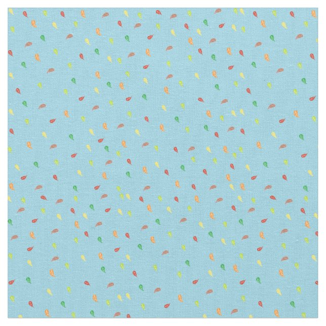 Fallande Löv - Blå Tyg (Närbild)