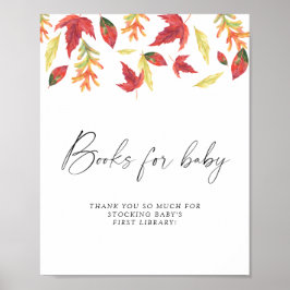 Fallande löv - bok för baby affisch