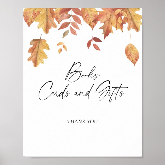 Fallande löv - BOKAR-KORT OCH GIFTKORT Poster (Framsidan)