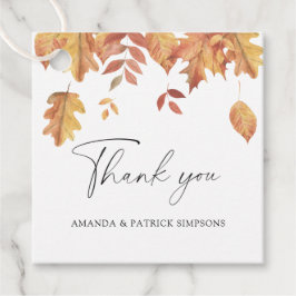 Fallande löv - Bröllop Tack Gåvor Etiketter