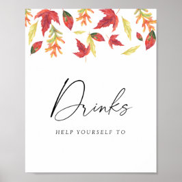 Fallande löv - Drycken Poster