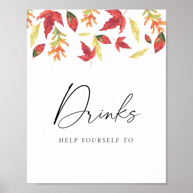 Fallande löv - Drycken Poster (Framsidan)