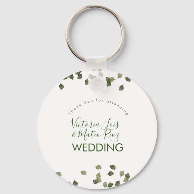 Fallande löv faller höst grönska tack    nyckelring (Framsida)