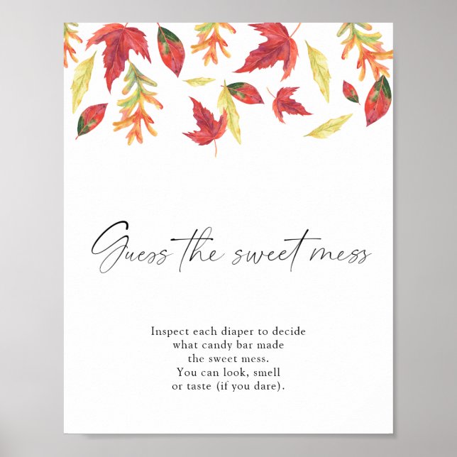 Fallande löv - gissa den söta  poster (Framsidan)