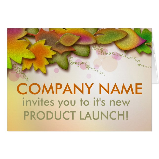 FALLANDE LÖV HÄLSNINGSKORT (Framsidan Horizontal)