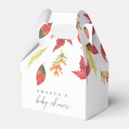 Fallande löv höst baby shower presentaskar