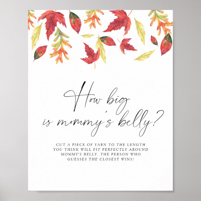Fallande löv - hur stor är mammans mage spel  poster (Framsidan)