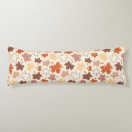 Fallande löv i naturjordens höstdesign kroppskudde