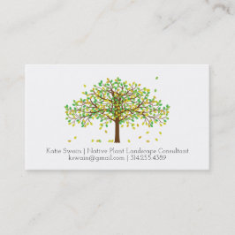 Fallande löv i vindvisitkorten visitkort