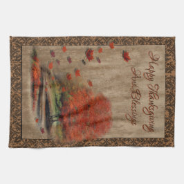 Fallande Löv Liggande kökshandduk