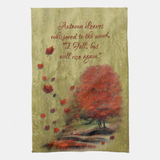 Fallande Löv Liggande kökshandduk (Vertikal)