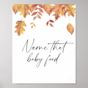Fallande löv - namn som livsmedel från baby poster