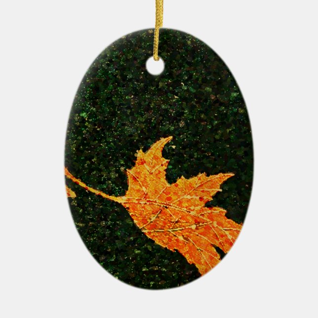 Fallande Löv Oljemålning Ornament (Framsidan)
