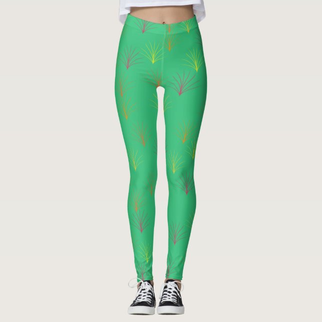 Fallande Löv på hösten Leggings (Framsida)