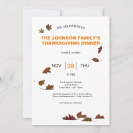 Fallande löv-partyskrivelse inbjudningar