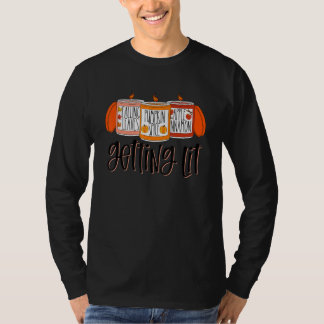Fallande löv Pumpa Krydda Äpple Kanel Kommer T Shirt