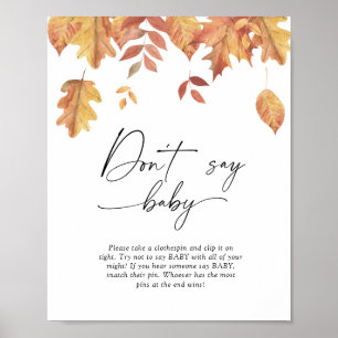 Fallande löv - säg inte att baby Poster