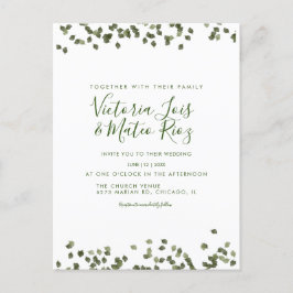 Fallande Löv sjunker hösten Rustic Bröllop Vykort