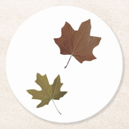 Fallande Löv Underlägg Papper Rund