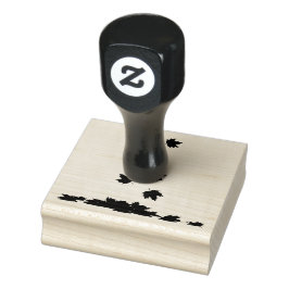 fallande löv vektorvit bakgrund stämpel