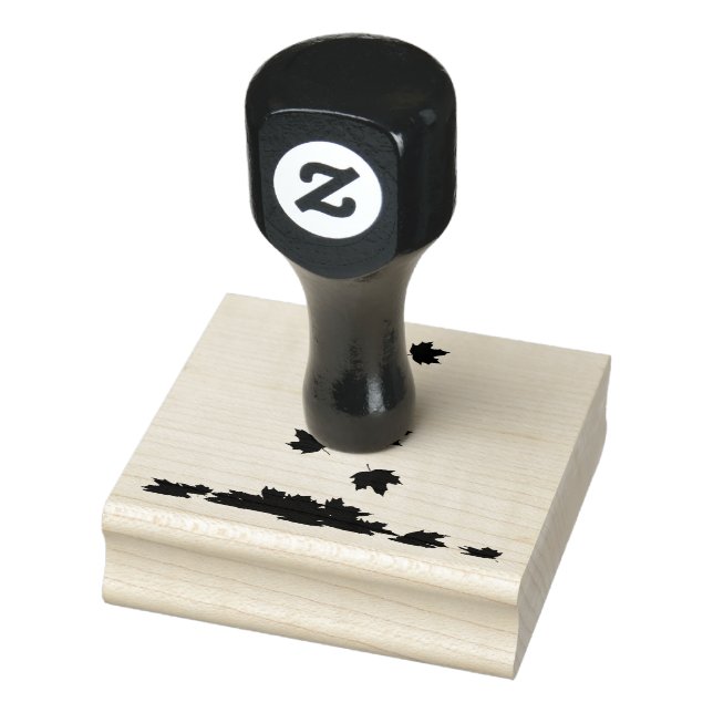 fallande löv vektorvit bakgrund stämpel (Stämpel)