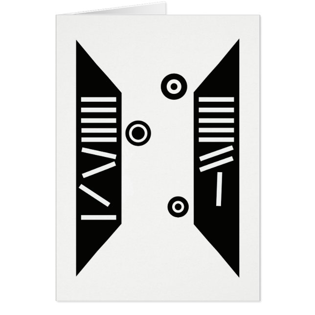 "Fallande" modern konstkort (5" x 7") Hälsningskort (Framsidan)