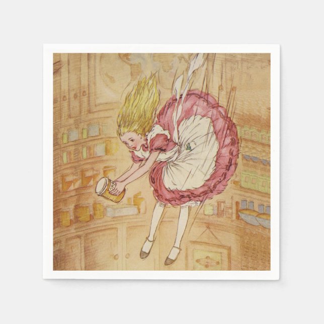 Fallande nere vid Kanin Hål Pappersservett (Framsidan)