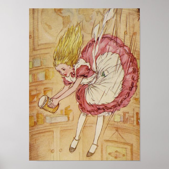 Fallande nere vid Kanin Hål Poster (Framsidan)