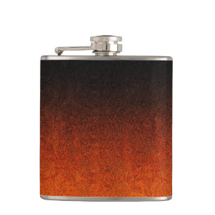 Fallande Orange och svart Glitter-övertoning Fickplunta