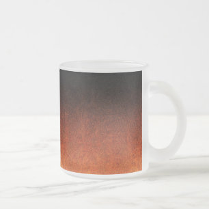 Fallande Orange och svart Glitter-övertoning Frostad Glasmugg