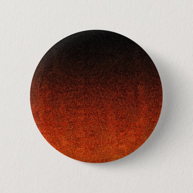 Fallande Orange och svart Glitter-övertoning Knapp (Framsida)