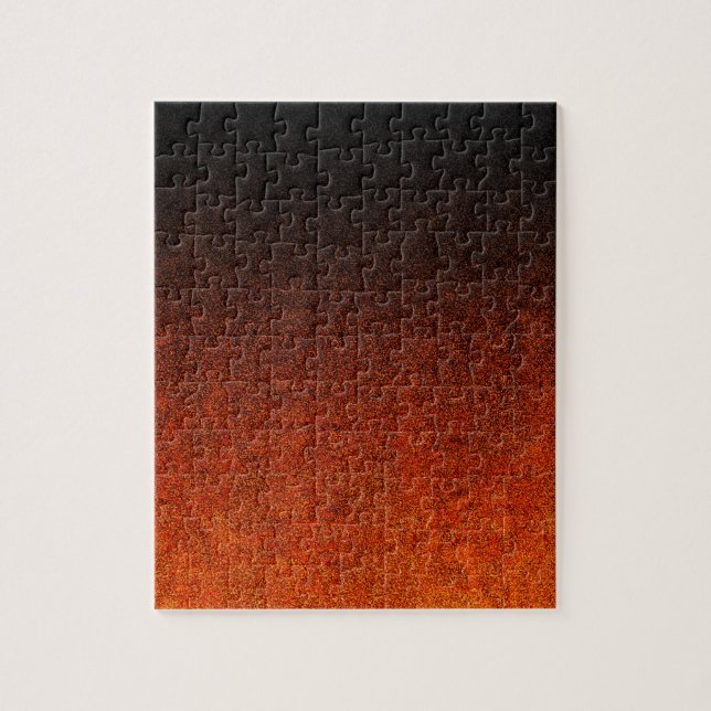 Fallande Orange och svart Glitter-övertoning Pussel (Vertikal)