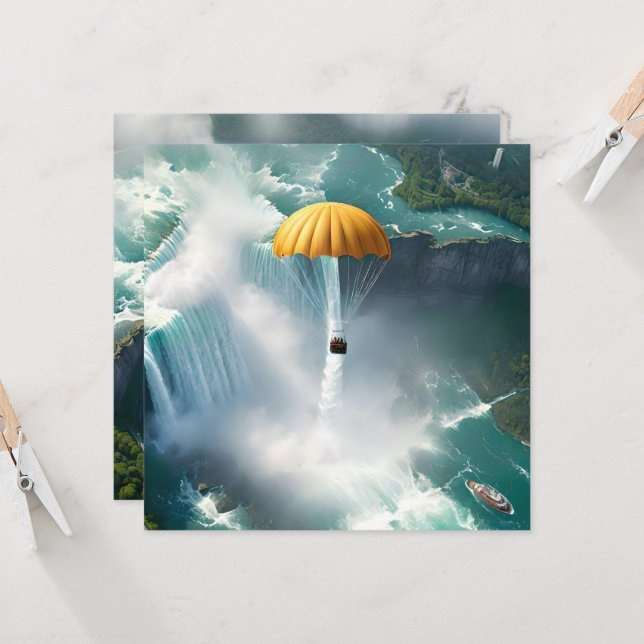 Fallande över Niagara Falls i A Basket. Inbjudningar (Fram/Back In Situ)