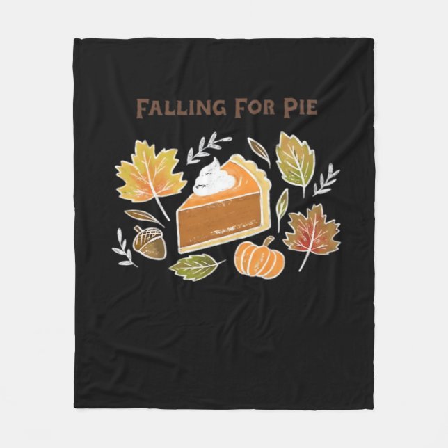 Fallande Paj - Mysigt höstpumpa Paj Design C Fleecefilt (Framsidan)