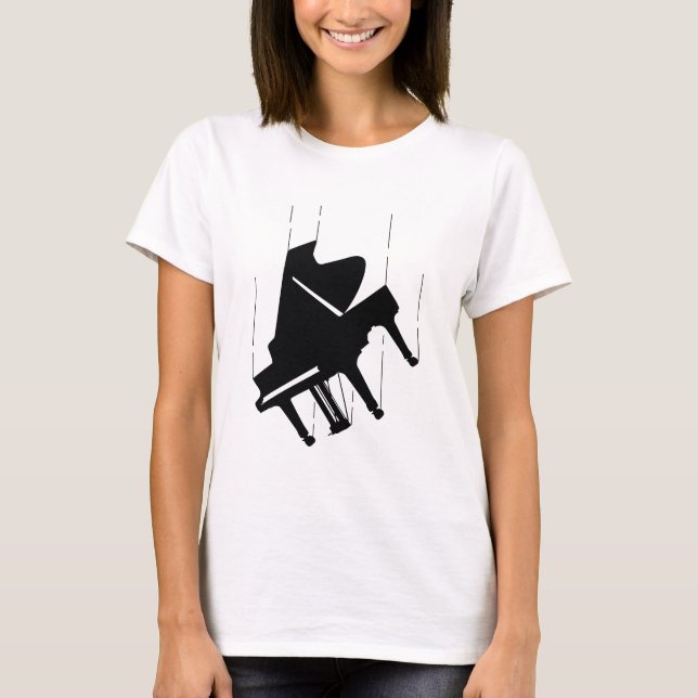 Fallande Piano T Shirt (Framsida)