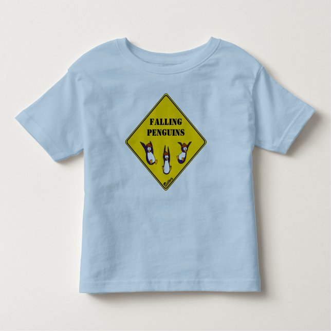 Fallande pingvinT-tröja T-shirt (Framsida)