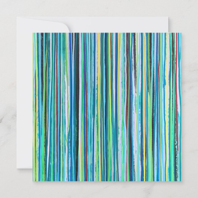 Fallande platta Vatten-kort Inbjudningar (Framsida)