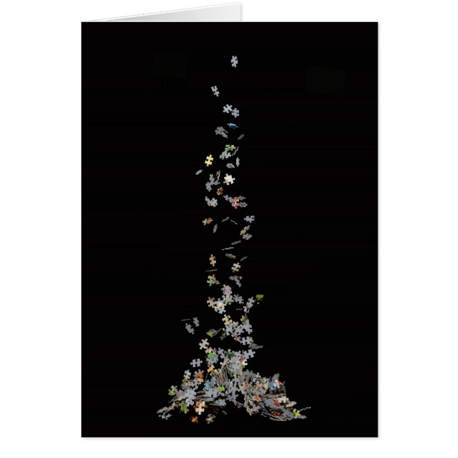 fallande pussel hälsningskort (Framsidan)