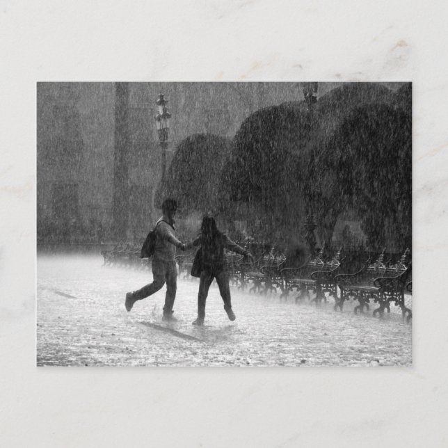 Fallande Rain Vykort (Framsida)