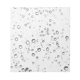 Fallande regndroppar anteckningsblock