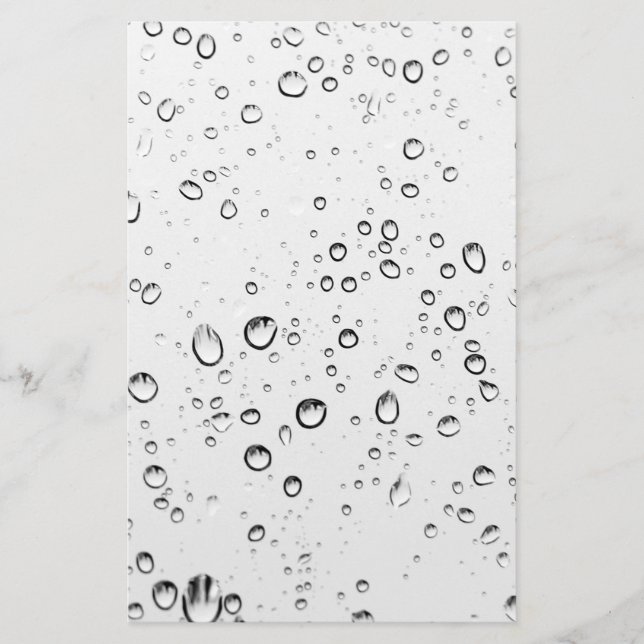 Fallande regndroppar brevpapper (Framsida)