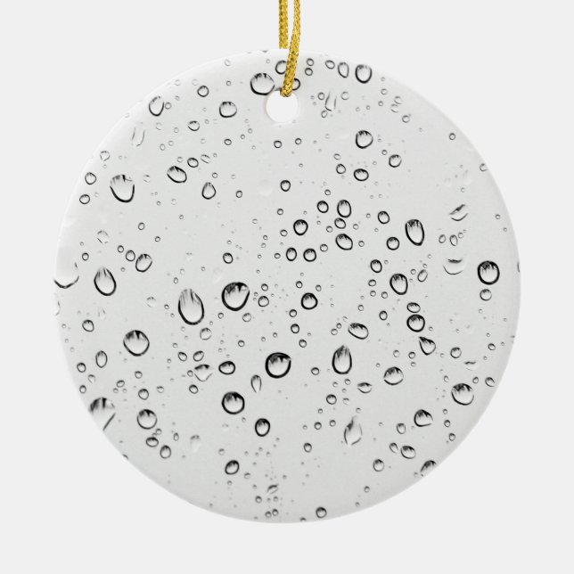 Fallande regndroppar julgransprydnad keramik (Framsidan)