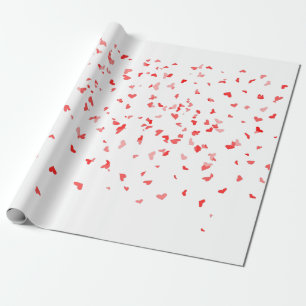 Fallande röda hörn överallt presentpapper